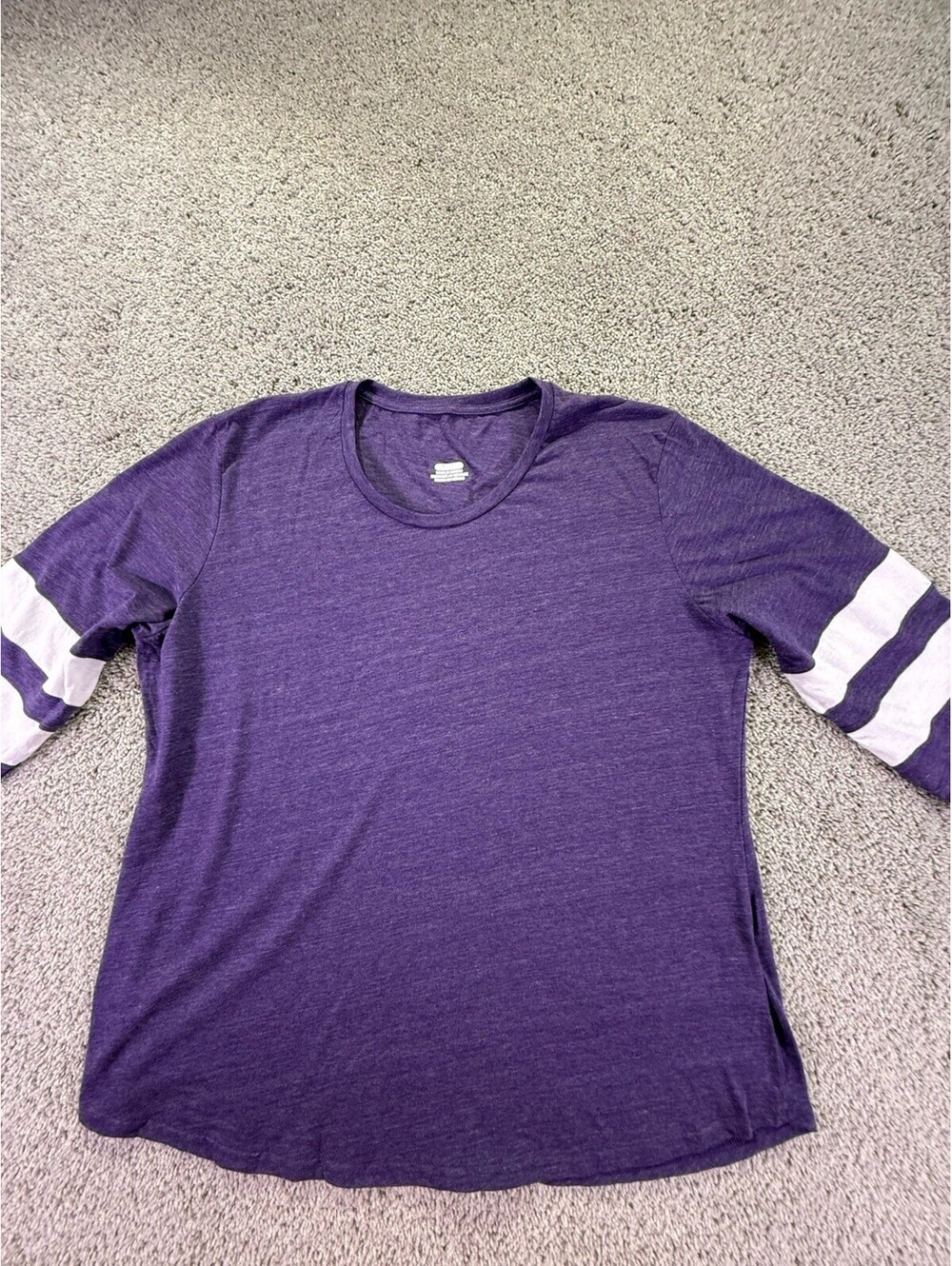 NWOT Fanatics Women’s 3/4 Sleeve Purple Baseball T Shirt Size 2XL Cotton